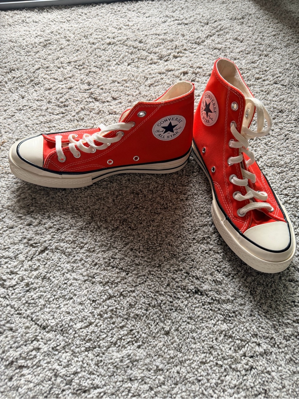 Converse Orange High Top Sneakers